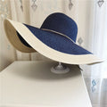 Women’s Oversized Wide Brim Sun Hat-Stilenza-Navy Blue-One size-Stilenza