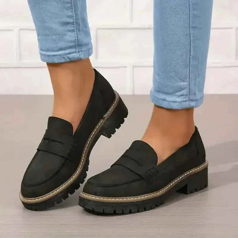 Women’s Platform Loafers Slip On Shoes-Stilenza-Stilenza