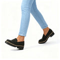 Women’s Platform Loafers Slip On Shoes-Stilenza-Black-36-Stilenza