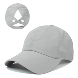Women’s Running Cap with Ponytail Opening-Stilenza-Grey-One size-Stilenza