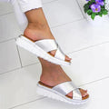 Women’s Sandals Cross Strap Wedge for Summer-footwear > sandals-Stilenza-Stilenza