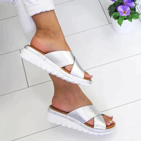 Women’s Sandals Cross Strap Wedge for Summer-footwear > sandals-Stilenza-Stilenza