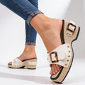 Women’s Sandals Open Toe Wedge with Buckle-Stilenza-Stilenza