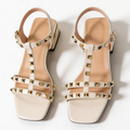 Women’s Sandals Strappy Low Heel with Studs-Stilenza-Stilenza