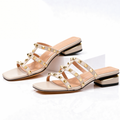 Women’s Sandals Studded Block Heel Slip On-Stilenza-Stilenza