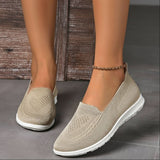 Women’s Slip On Sneakers Lightweight Comfort-Woman's Shoes-Stilenza-Beige-36-Stilenza