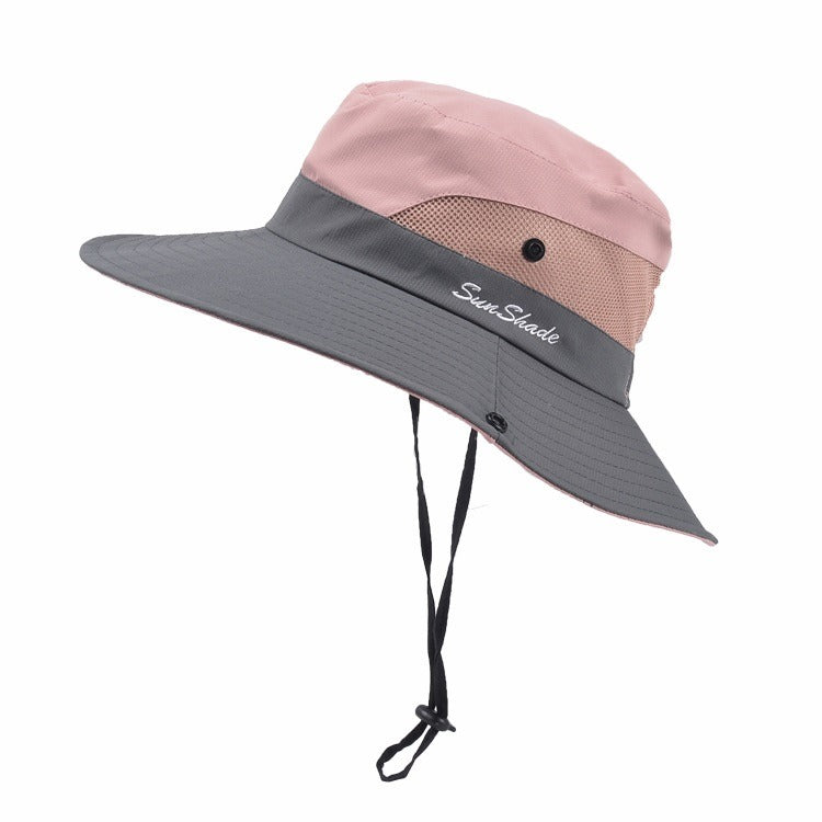 Women’s Sun Hat Wide Brim with Chin Strap-Stilenza-Stilenza