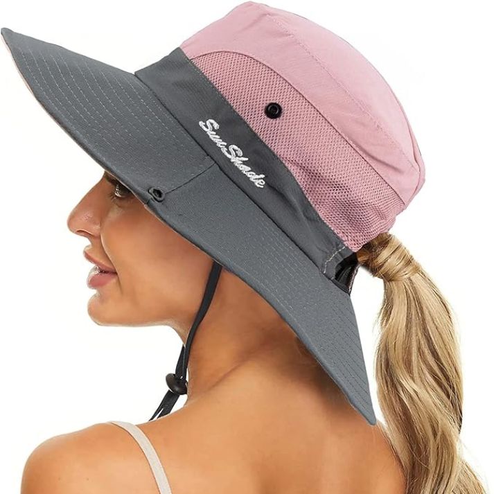 Women’s Sun Hat Wide Brim with Chin Strap-Stilenza-Stilenza