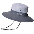 Women’s Sun Hat Wide Brim with Chin Strap-Stilenza-Grey-One size-Stilenza