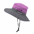Women’s Sun Hat Wide Brim with Chin Strap-Stilenza-Purple-One size-Stilenza