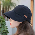 Women’s Sun Hat with Ponytail Opening-Stilenza-Black-One size-Stilenza