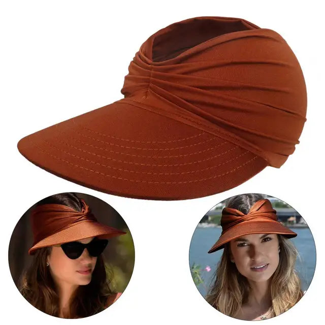 Women’s Sun Visor Hat with Wide Brim-Stilenza-Stilenza