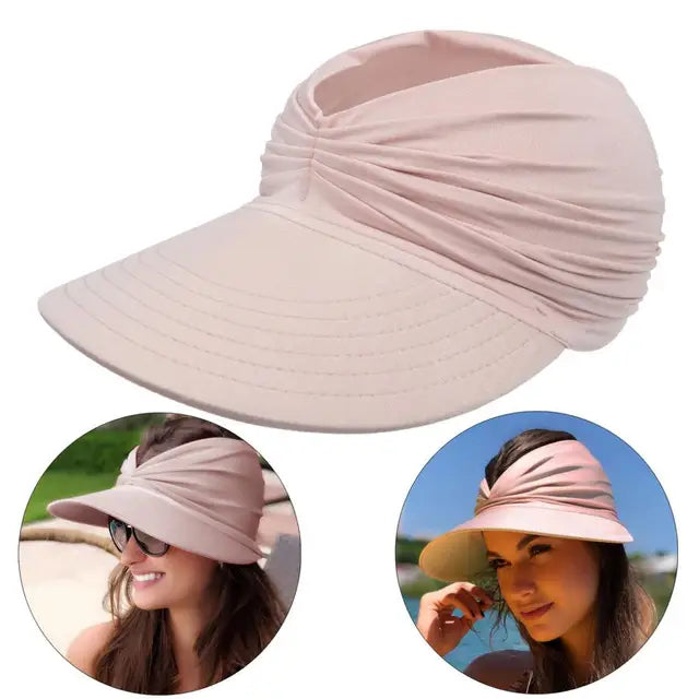 Women’s Sun Visor Hat with Wide Brim-Stilenza-Stilenza