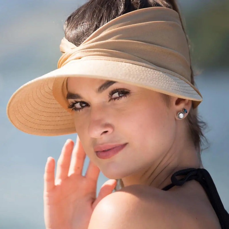 Women’s Sun Visor Hat with Wide Brim-Stilenza-Stilenza