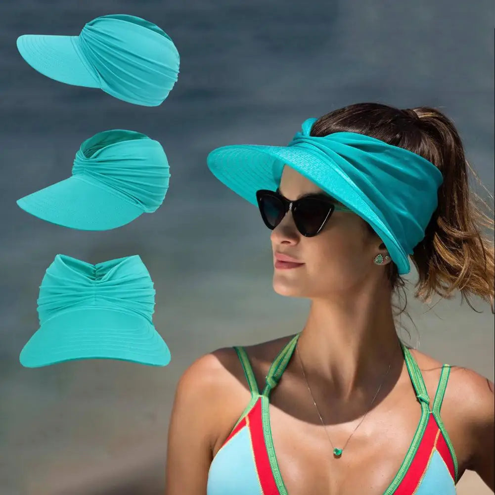 Women’s Sun Visor Hat with Wide Brim-Stilenza-Stilenza