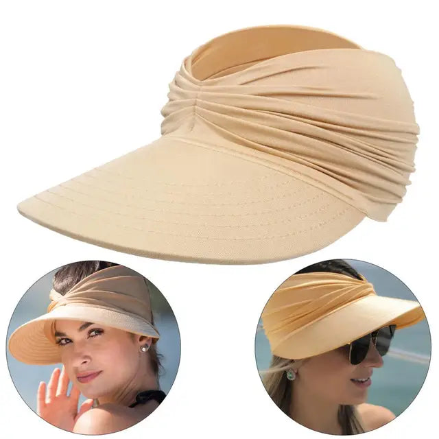 Women’s Sun Visor Hat with Wide Brim-Stilenza-Stilenza