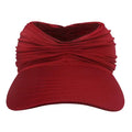 Women’s Sun Visor Hat with Wide Brim-Stilenza-Burgundy-Stilenza
