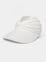 Women’s Sun Visor Hat with Wide Brim-Stilenza-White-Stilenza
