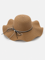 Women’s Wide Brim Sun Hat with Bow Detail-Stilenza-Khaki-One size-Stilenza