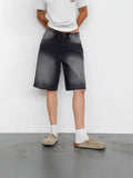 Women’s Wide Leg Denim Jorts-Stilenza-Dark Gray-S-Stilenza