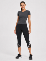 Womens-High-Waisted-Capri-Leggings-with-Pocket-Womens-Activewear-Stilenza-White-Black-L