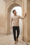 Apricot Structured Tonal Textured Crewneck Sweater - Structured sweater - Photo 8