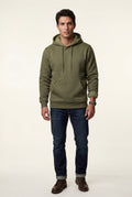 Army Green Lined Regular Fit Pullover Pocket Hoodie - Fleece lined hoodie - Photo 1