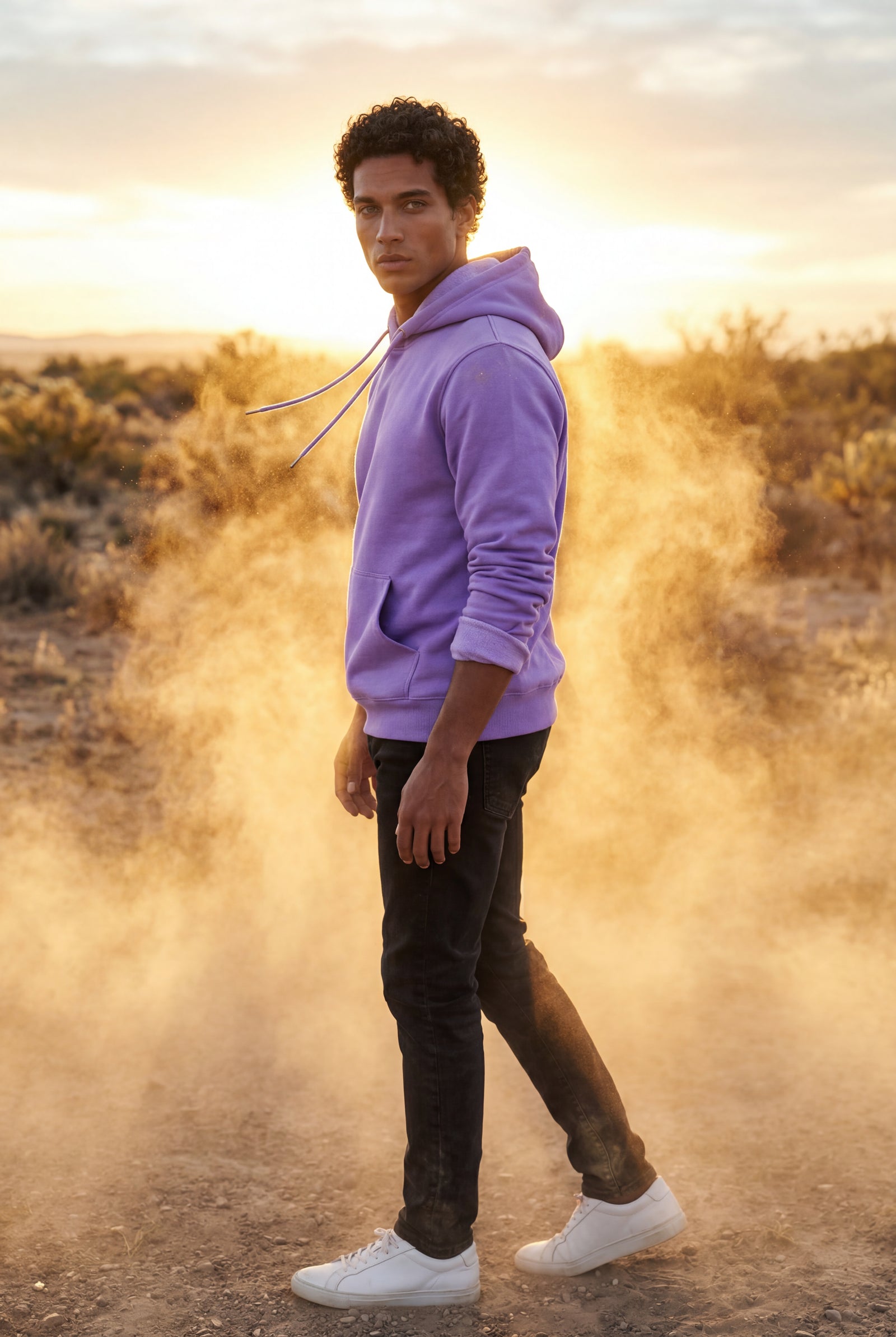 Purple Lined Regular Fit Pullover Pocket Hoodie - Fleece lined hoodie - Photo 11