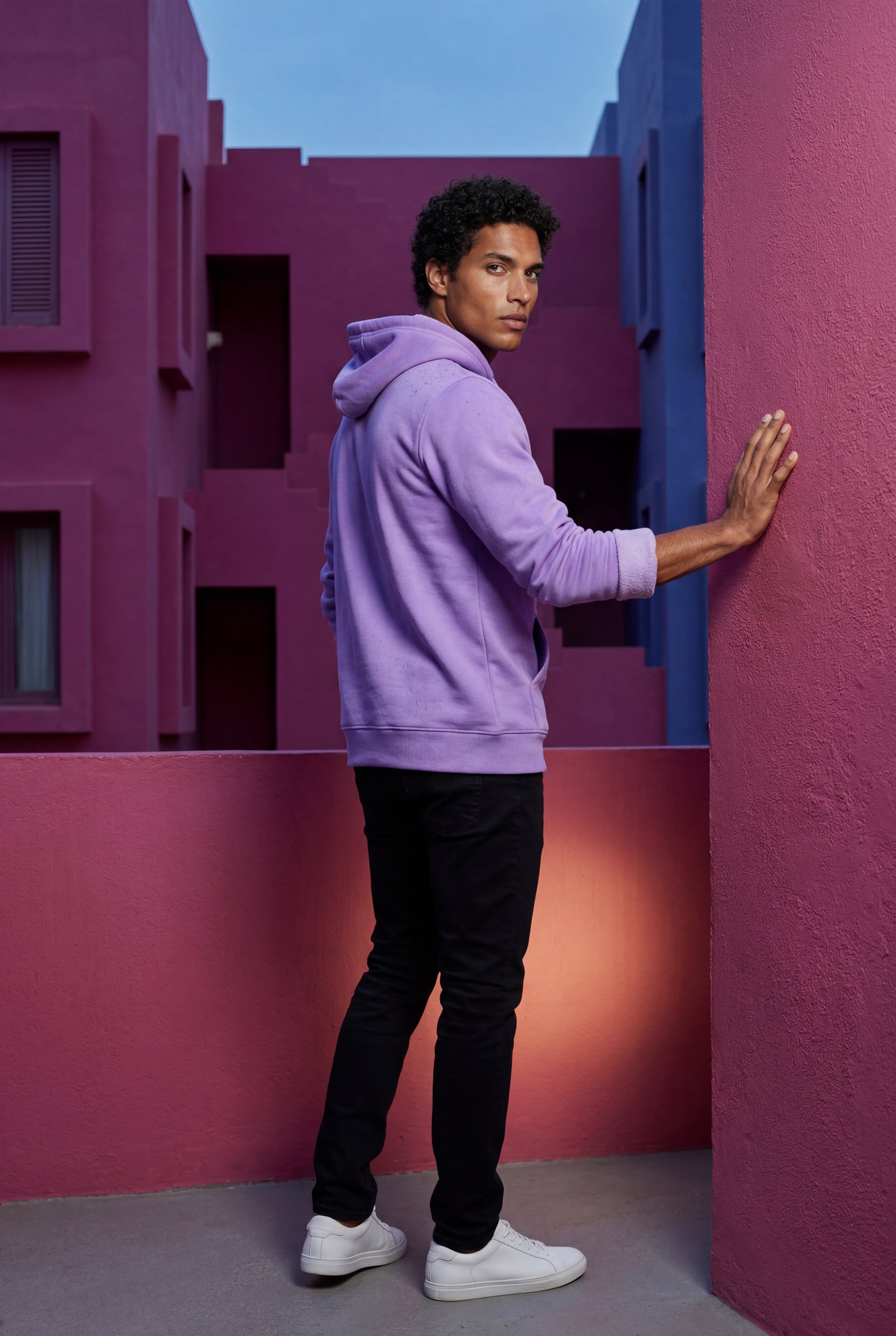 Purple Lined Regular Fit Pullover Pocket Hoodie - Fleece lined hoodie - Photo 14