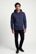 Navy Blue Lined Regular Fit Pullover Pocket Hoodie - Fleece lined hoodie - Photo 19