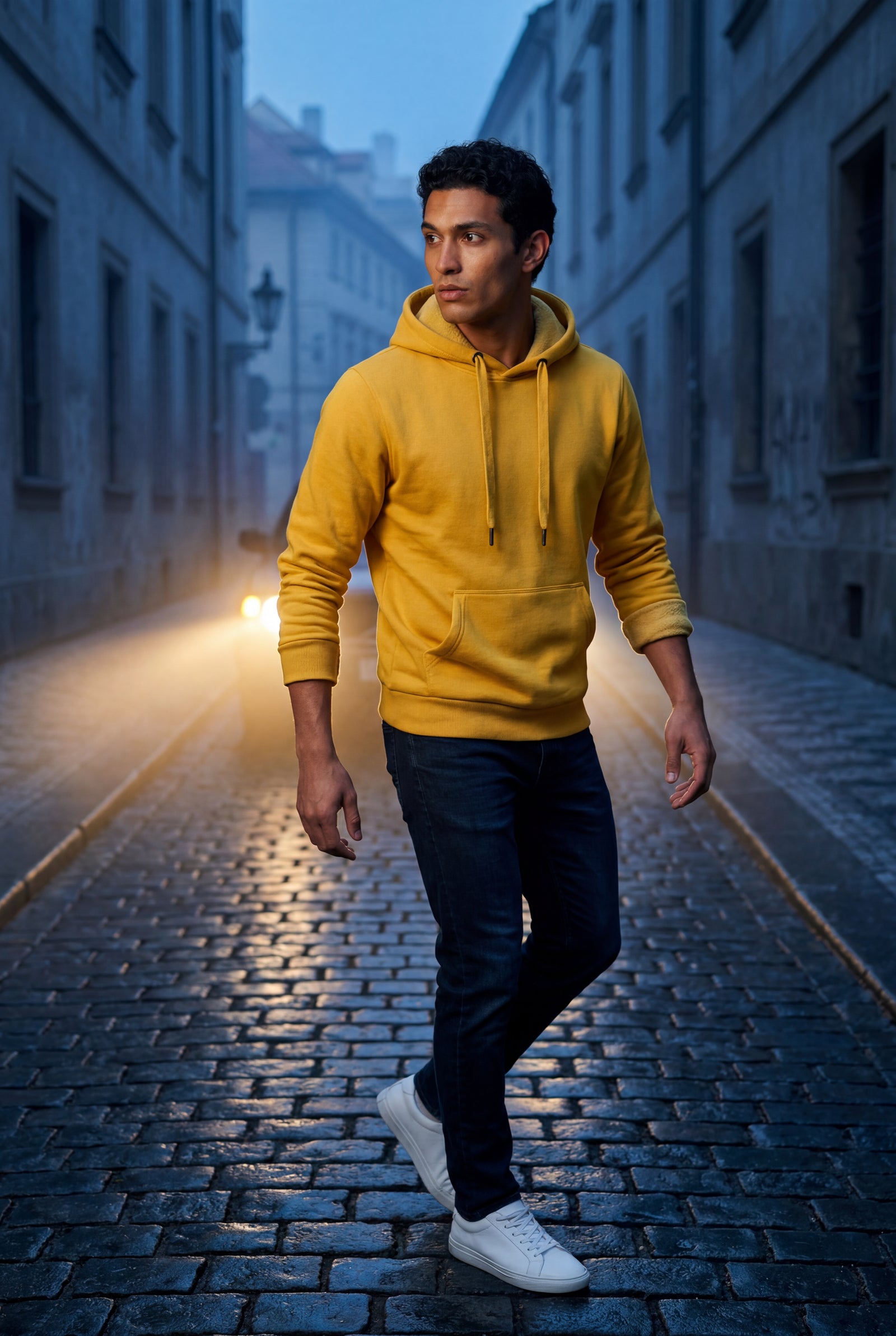 Yellow Lined Regular Fit Pullover Pocket Hoodie - Fleece lined hoodie - Photo 22