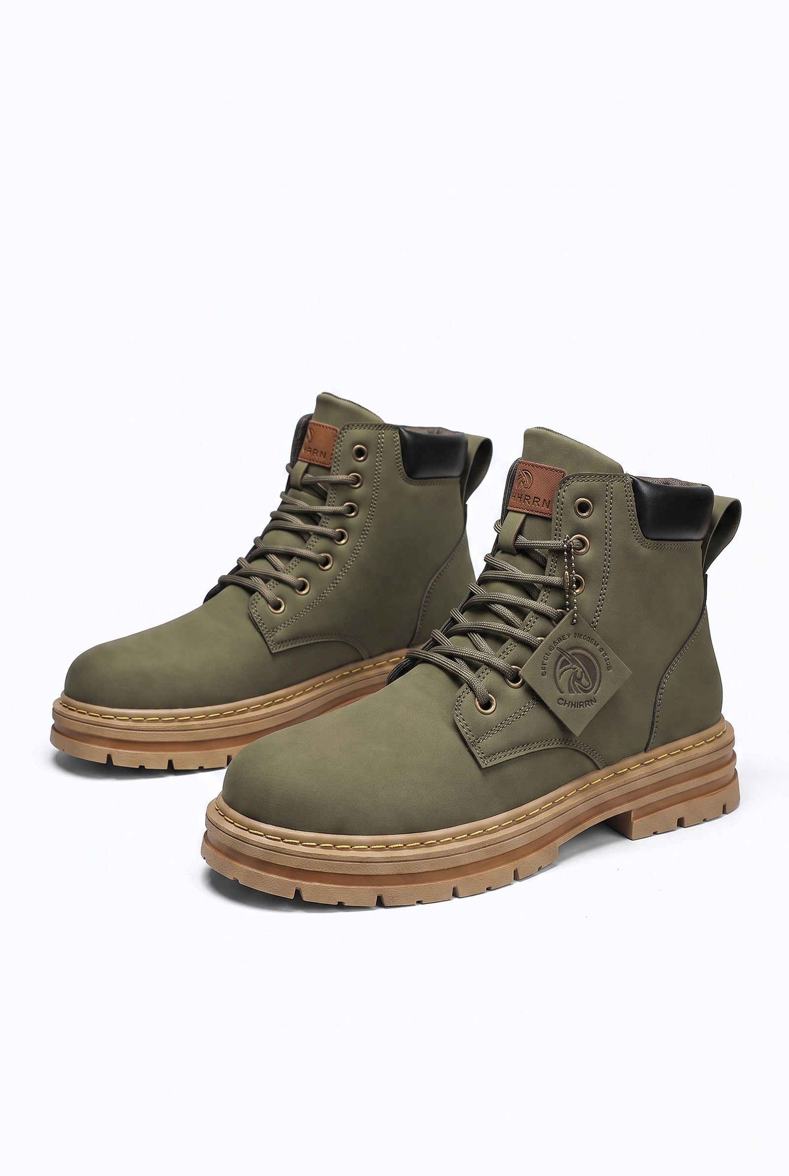 Men's Boots Lace-Up High Top in Army Green — product primary