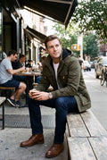 Men's Jacket Hooded Fleece Thermal in Army Green — secondary lifestyle