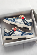 Artistic Wave Print Rope Lace Low-top Sneakers - Photo 7