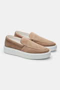 Beige Beige Chunky Lug Sole Loafers Almond Toe Slip-on - Photo 2