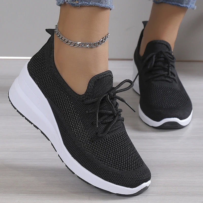 Breathable Platform Walking Sneakers - Photo 8
