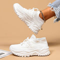Chunky Sole Lace-up Sock Sneakers - Photo 4