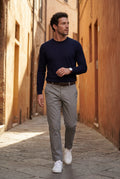 Gray Classic Straight Leg Chino Trousers with Tailored Detailing - Photo 8