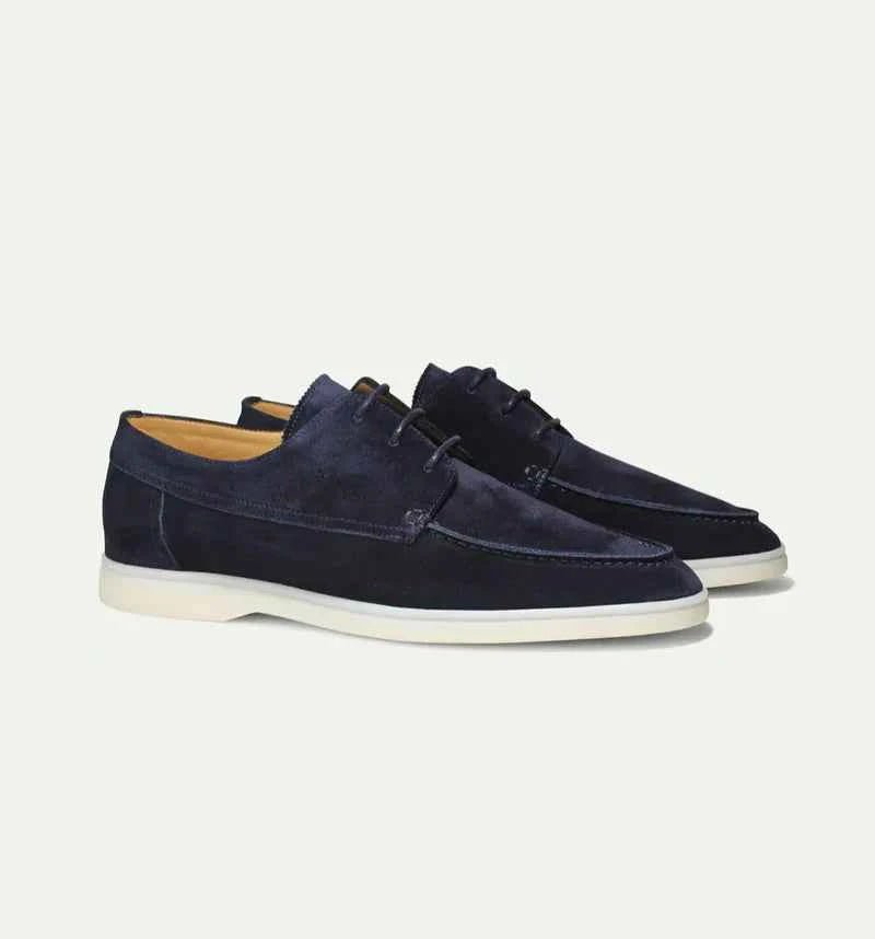 Lace-up Moc Toe Loafers with Contrasting Sole - Slip-on loafers - Photo 6