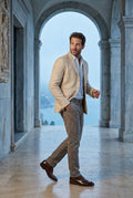 Beige Lightweight Tailored Single-breasted Blazer - Tailored blazers - Photo 11