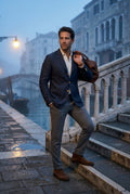 Navy Blue Lightweight Tailored Single-breasted Blazer - Tailored blazers - Photo 13