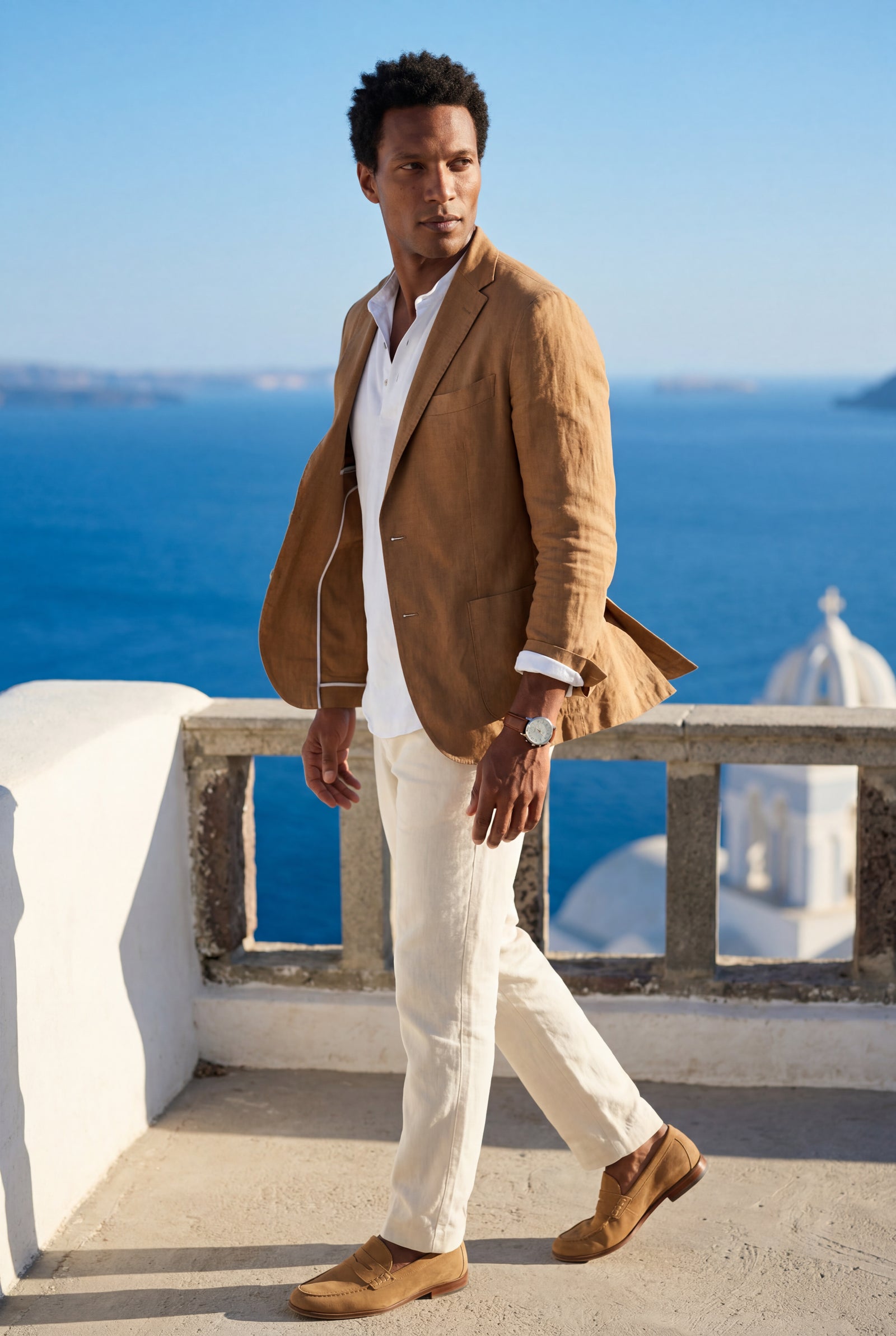 Camel Lightweight Tailored Single-breasted Blazer - Tailored blazers - Photo 5