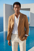 Camel Lightweight Tailored Single-breasted Blazer - Tailored blazers - Photo 9