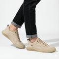 Men's Minimalist Slip-On Lace-Up Sneakers with Cushioned Sole - Slip on sneakers - Photo 2