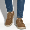 Men's Minimalist Slip-On Lace-Up Sneakers with Cushioned Sole - Slip on sneakers - Photo 5