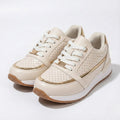Perforated Metallic Trim Low-top Walking Sneakers - Photo 8