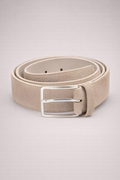 Beige Rectangular Buckle Classic Belt - Belts - Photo 3