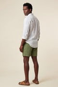 Green Relaxed Fit Drawstring Waist Shorts with Side Pockets - Relaxed fit shorts - Photo 10