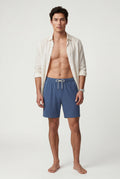Blue Relaxed Fit Drawstring Waist Shorts with Side Pockets - Relaxed fit shorts - Photo 2