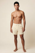 Beige Relaxed Fit Drawstring Waist Shorts with Side Pockets - Relaxed fit shorts - Photo 3